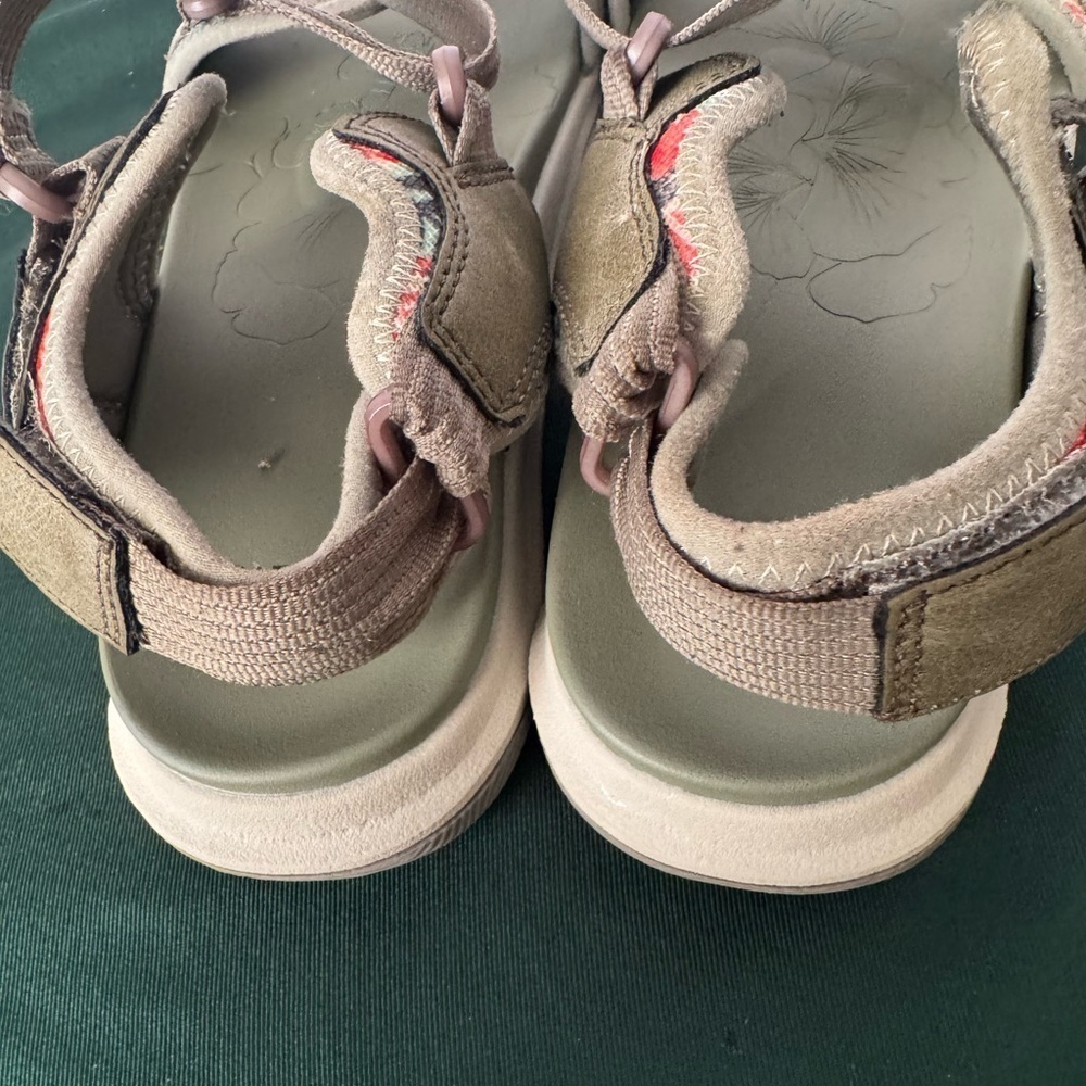Earth Origins Strappy Sandal Womens 9 Olive Vivvy Hiking Vegan Beach Walking - Picture 10 of 16